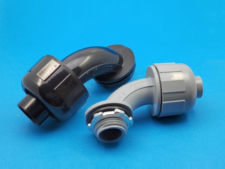 HEYCO电缆防水接头8426 90度NPT螺纹弯头 塑料电线固定头UL环保锁紧头