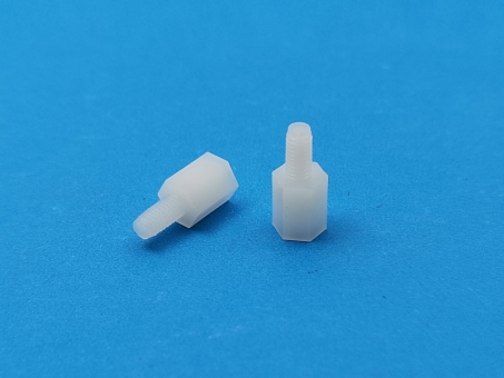 兴泰达HTS-3单头六角隔离柱M3尼龙螺柱单通塑料黑白